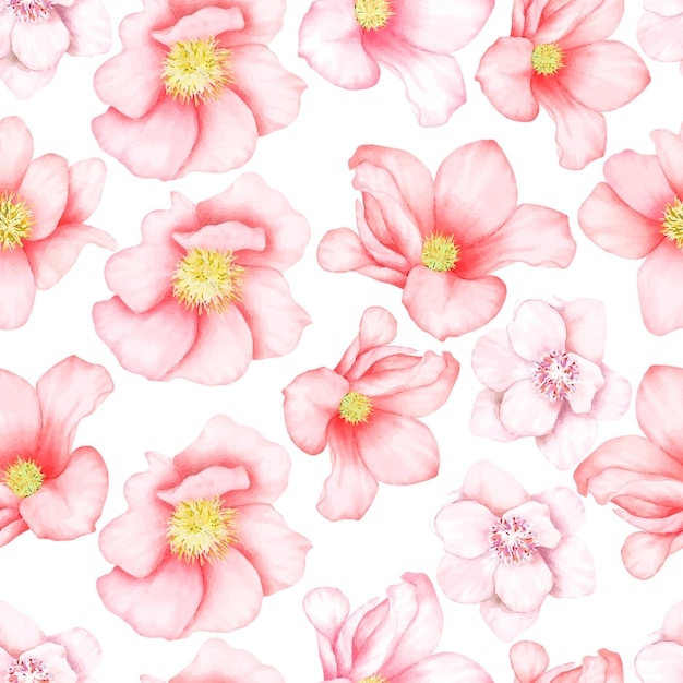 beautiful seamless pattern cherry blossom flower