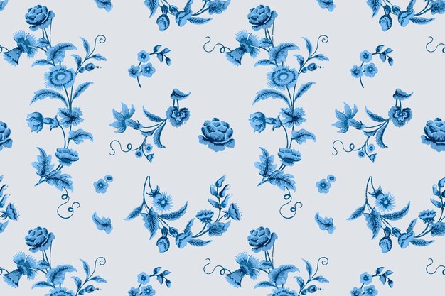 Beautiful seamless pattern of flowers