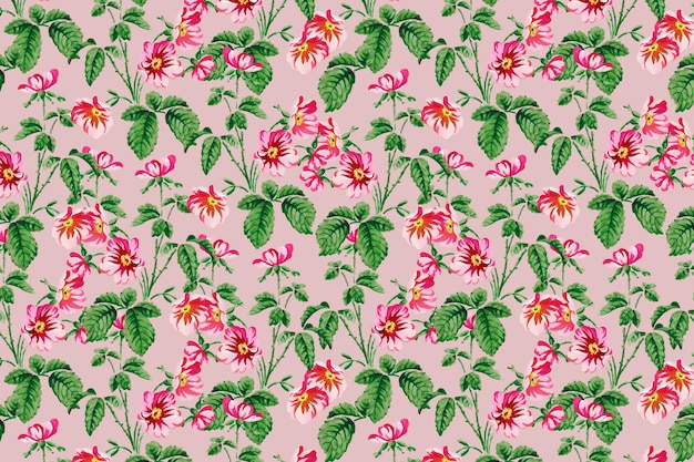 Free vector beautiful seamless pattern of flowers