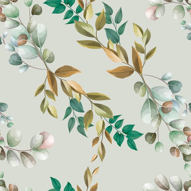 Beautiful seamless pattern leaves design