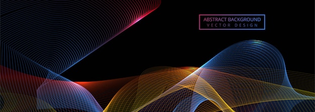 Beautiful shiny colorful wave banner template 