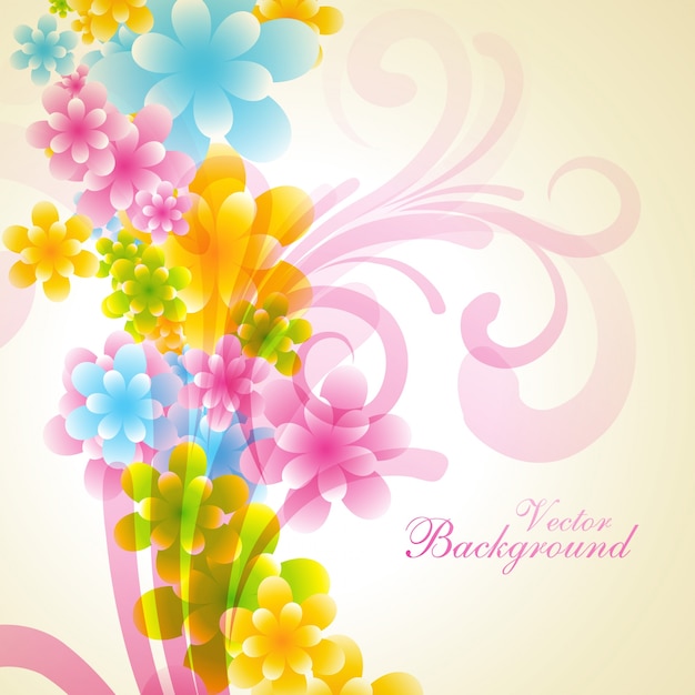 Free vector beautiful shiny floral background design