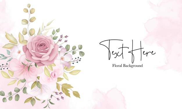 Beautiful soft floral background with dusty pink flowers