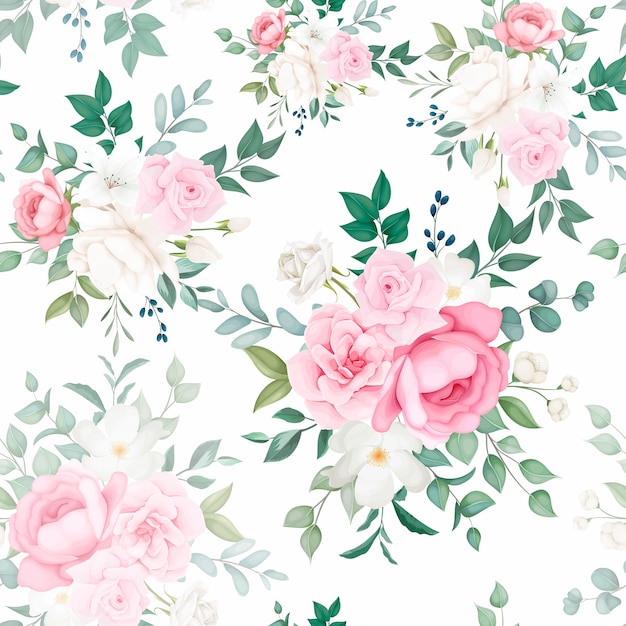 Beautiful soft floral seamless pattern design