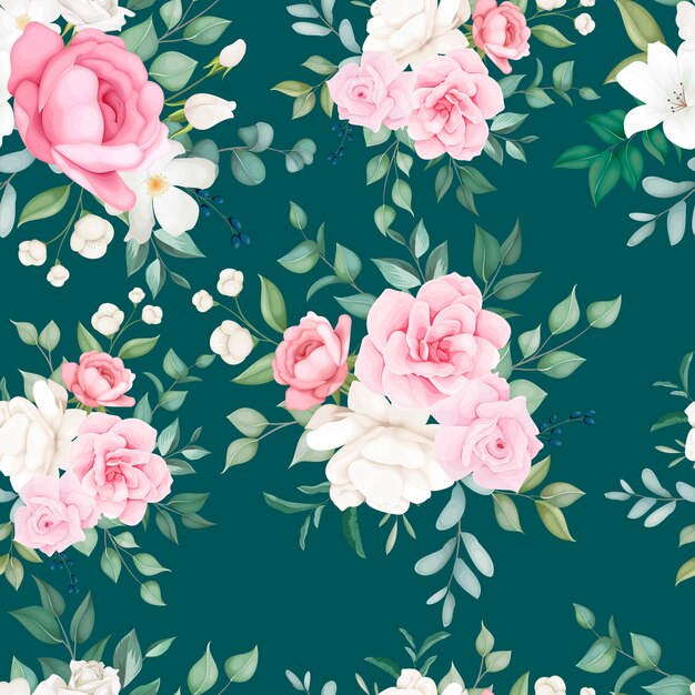 Beautiful soft floral seamless pattern design