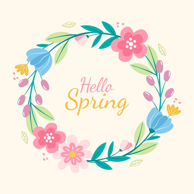 Beautiful spring floral frame