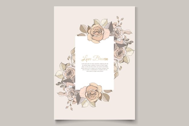 beautiful spring floral invitation card set