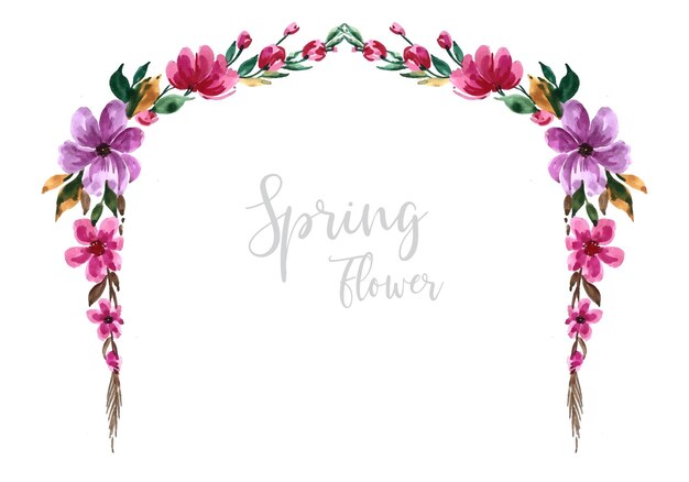 美しい春の花の装飾フレームのデザイン