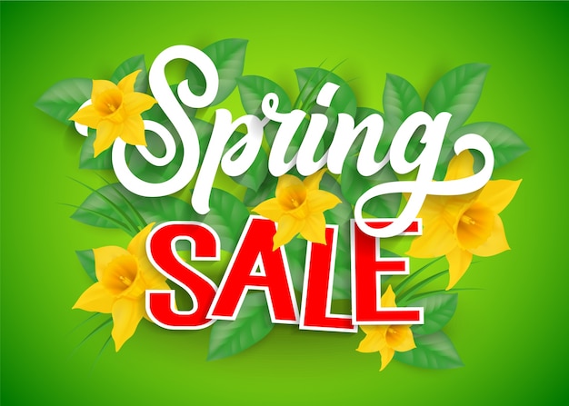 Beautiful spring sale background