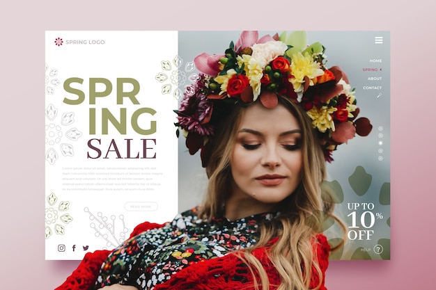 Beautiful spring sale concept