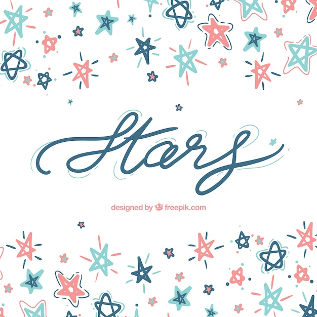 Beautiful star background with lettering