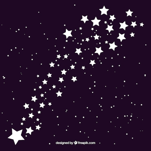 Free vector beautiful star trail background design