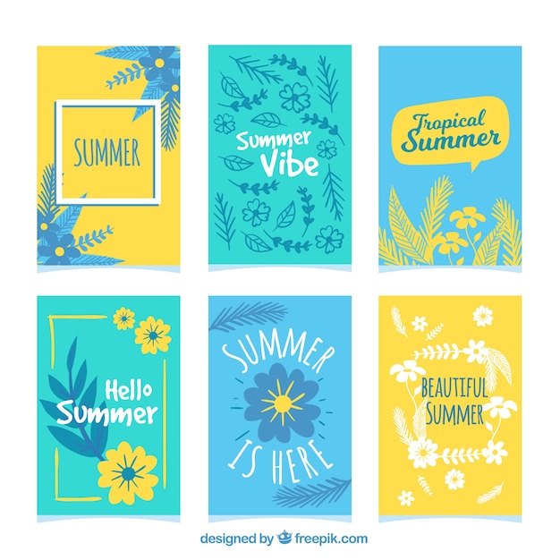 Beautiful summer card collection