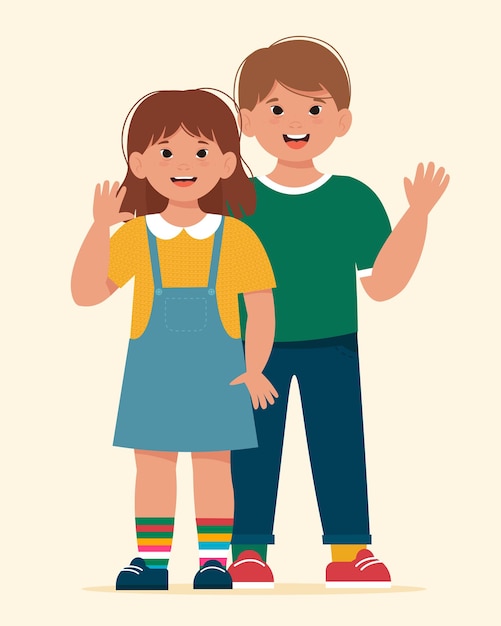 ダウン症 ダウン症の女の子 メガネのかわいい女の子のカラーポートレート プレミアムベクター