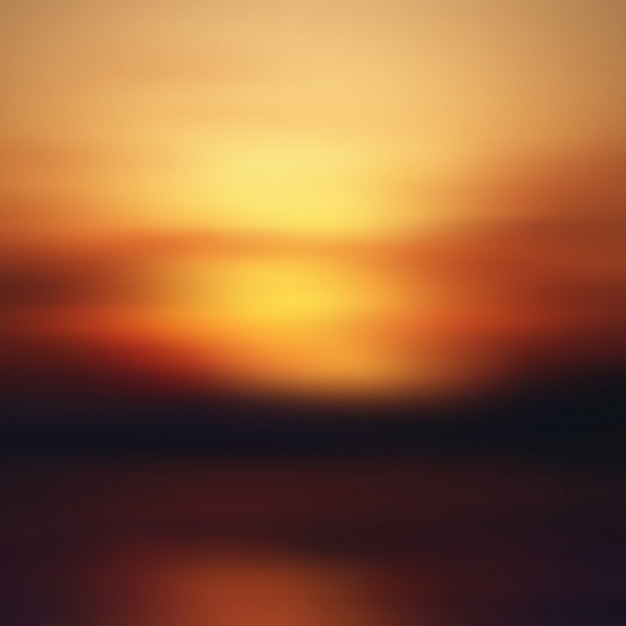 Free vector beautiful sunset blur background