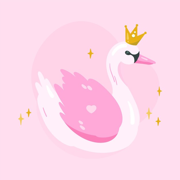 Beautiful swan princess concept