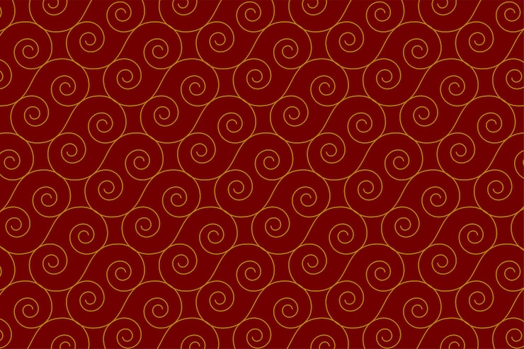 Free Vector beautiful swirl floral red pattern background