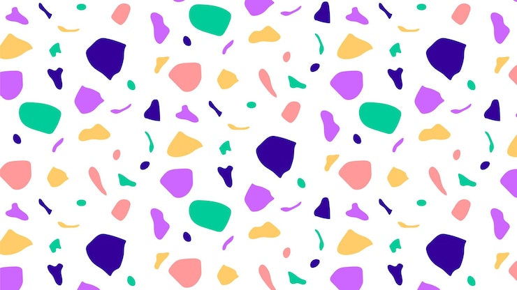 Free Vector beautiful terrazzo seamless pattern