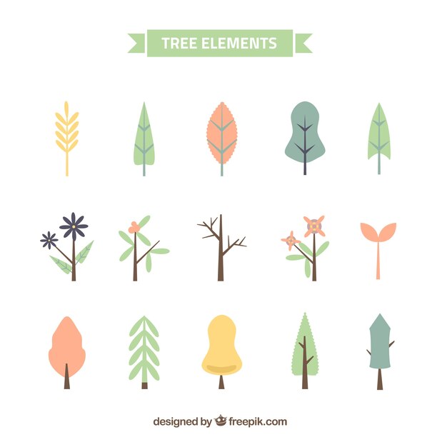 Beautiful trees set in vintage style