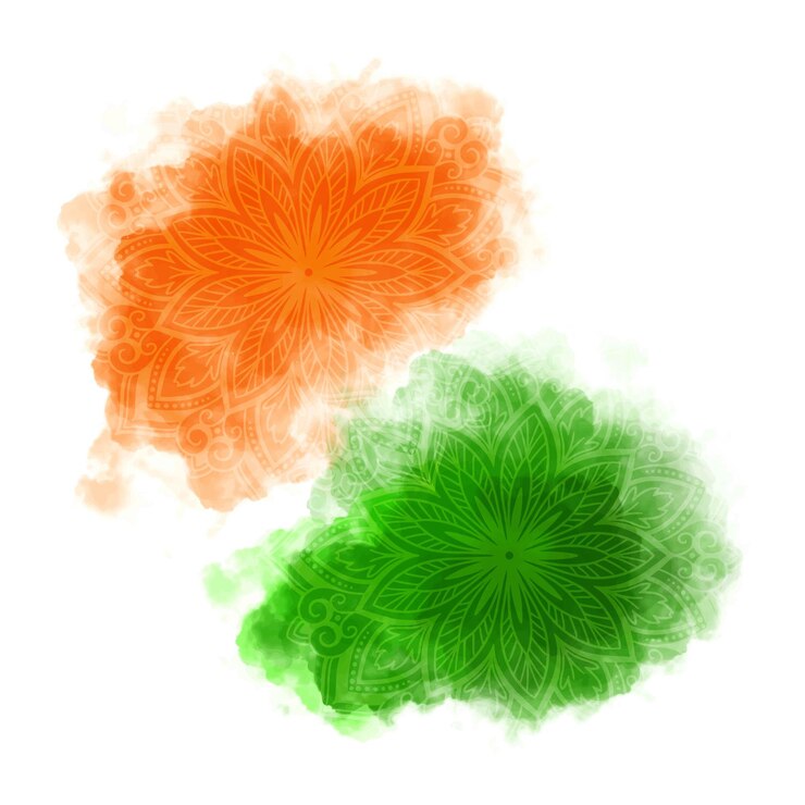 मुफ़्त वेक्टर beautiful tricolor brush splash india independence day design