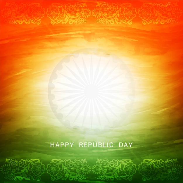 Beautiful tricolor indian flag theme background