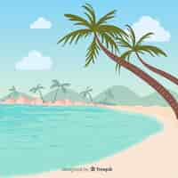 Free vector beautiful tropical background