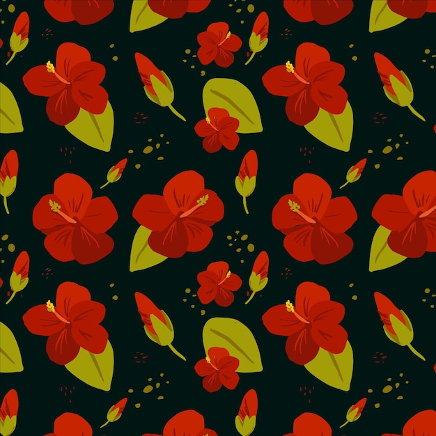 Beautiful tropical floral pattern