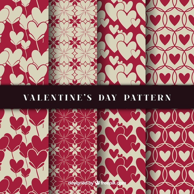 Beautiful valentine pattern collection