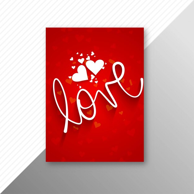 Beautiful valentine's day card brochure template background