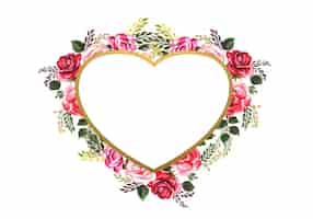 Free vector beautiful valentine's day decorative flowers heart