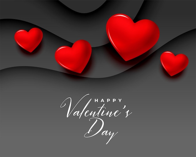 Free vector beautiful valentine's day realistic hearts background