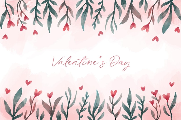 Free vector beautiful valentines day background with flowers