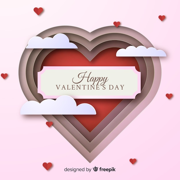 Free vector beautiful valentines day background