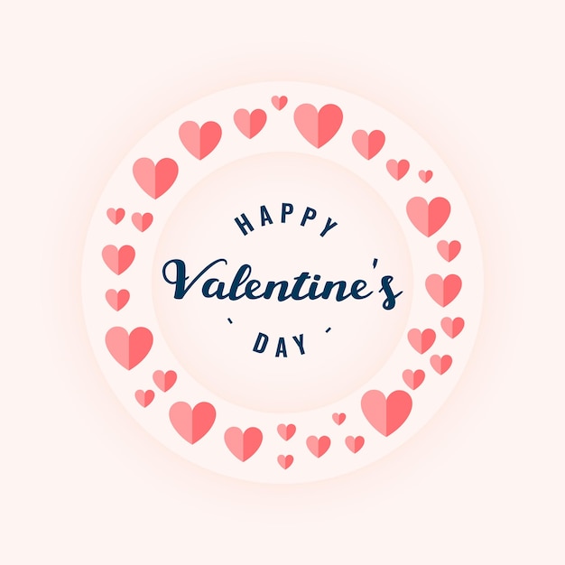 Free vector beautiful valentines day greeting background with love heart frame