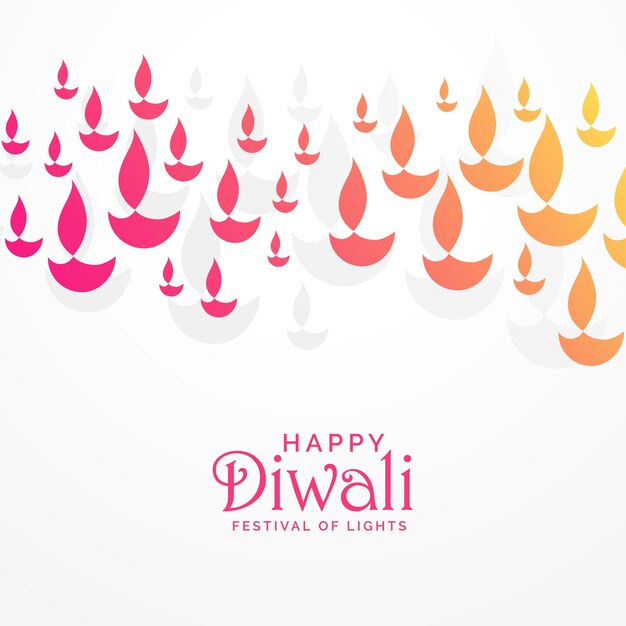 beautiful vibrant diwali greeting card design