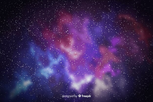 Beautiful view of galaxy particles background
