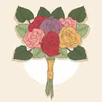 Free vector beautiful vintage floral bouquet