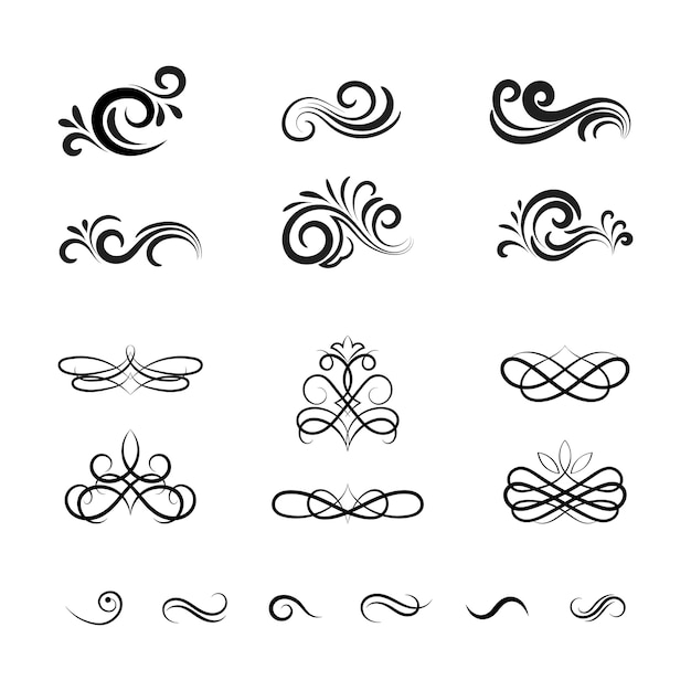 Beautiful vintage vector decorative elements and ornaments