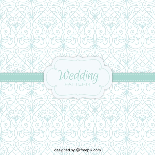 Free Vector beautiful vintage wedding pattern