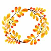 Free vector beautiful watercolor autumn leaves frame