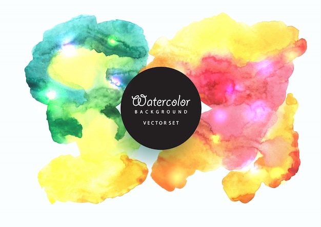 Free vector beautiful watercolor background in bright colors