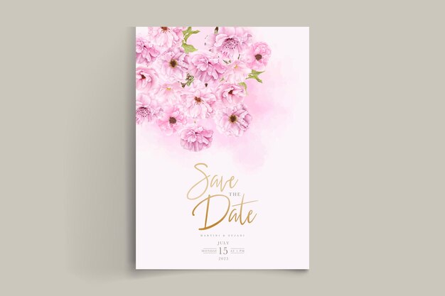 beautiful watercolor cherry blossom background design