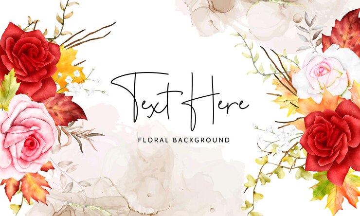 Free Vector beautiful watercolor floral background