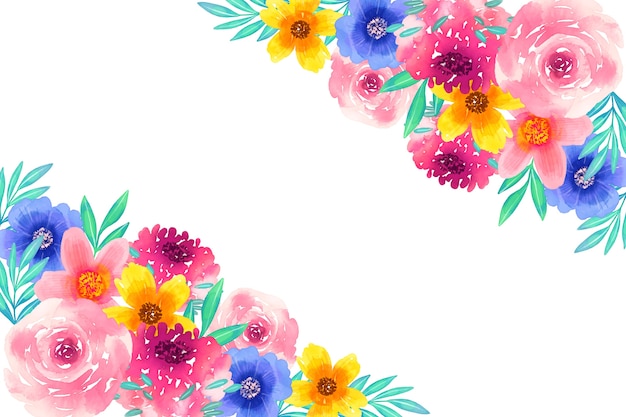 Beautiful watercolor floral background