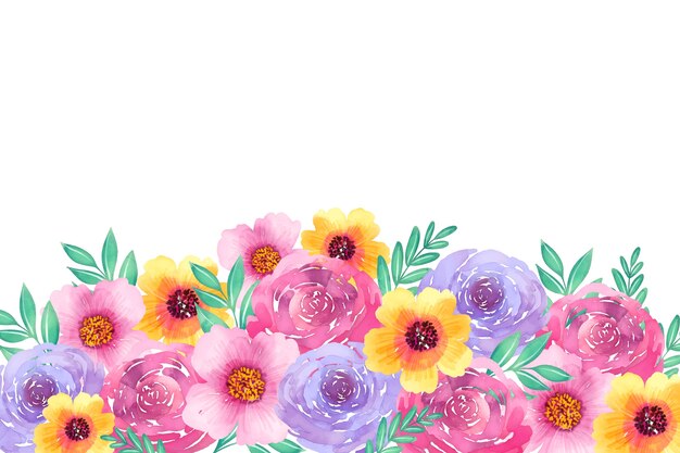 Free Vector | Beautiful watercolor floral background