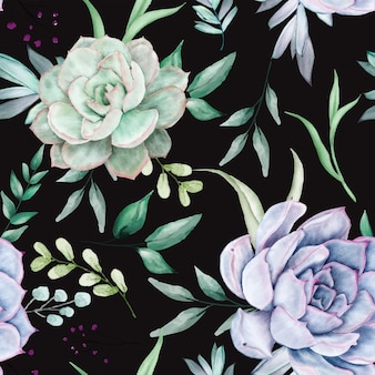 Beautiful watercolor floral seamless pattern design