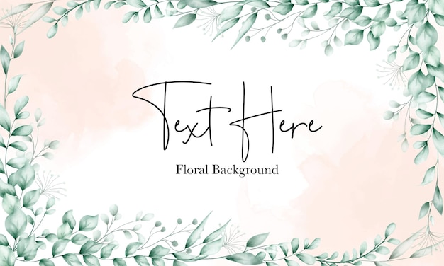 Free vector beautiful watercolor leaves background