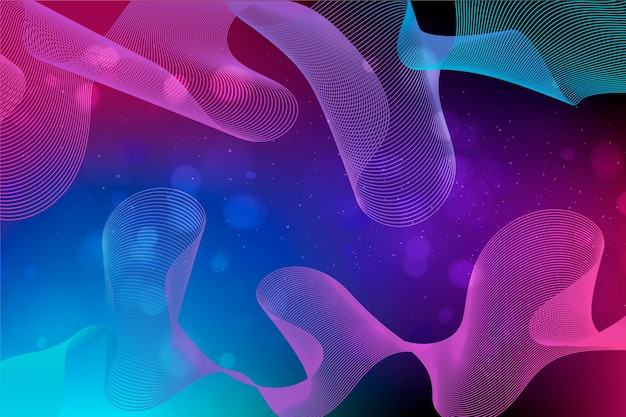 Free vector beautiful wavy background