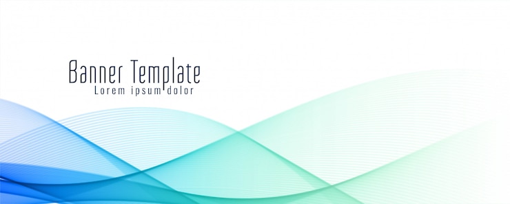Free Vector beautiful wavy banner  template