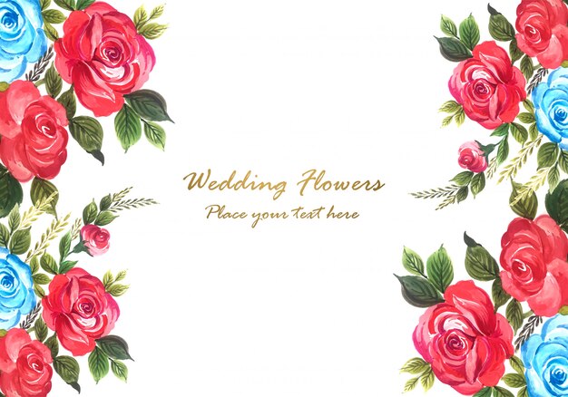 Beautiful wedding anniversary decorative floral frame vector